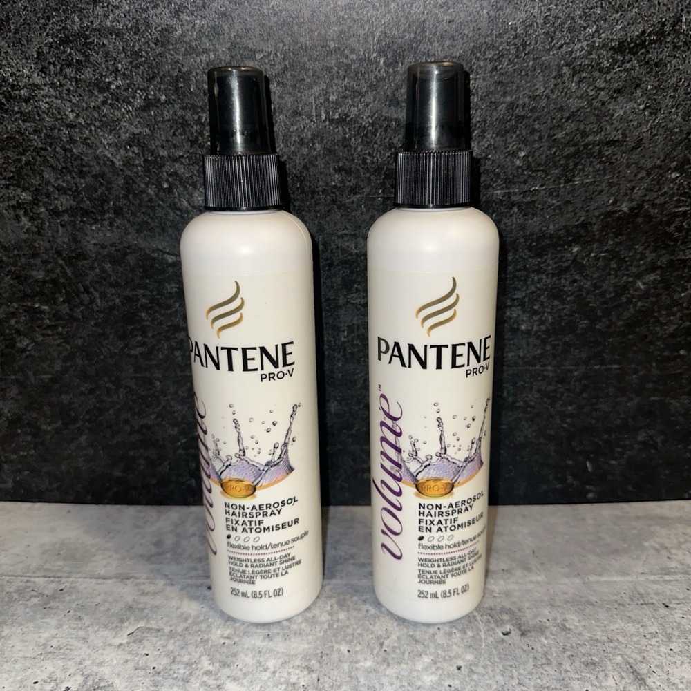 2 Lot Pantene Non-Aerosol Hairspray Flexible Hold Touchable Volume 8.5oz